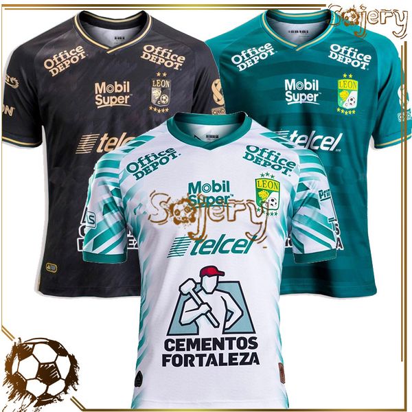 

leon soccer jerseys 20 21 liga mx home away third club team camisetas de futebol football shirts thailand quality men kits, Black;yellow