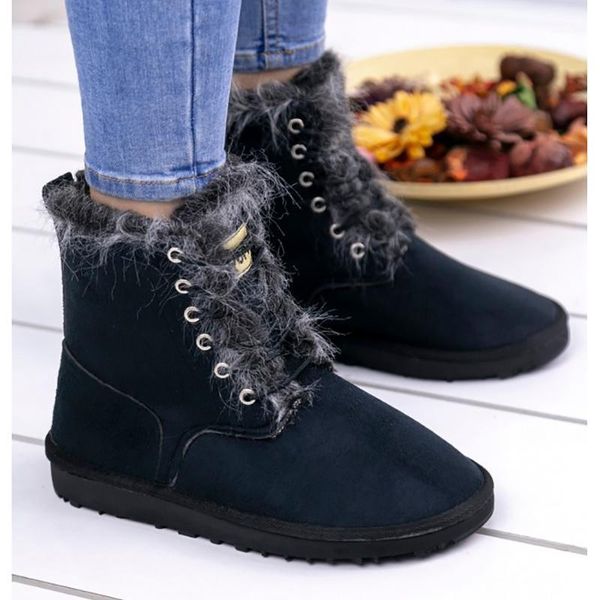 

franco navy furry boots1 boots, Black