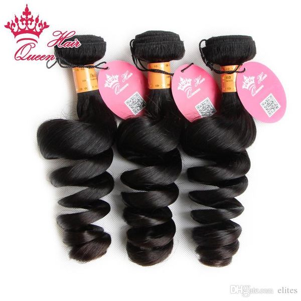 

queen hair indian human hair loose weave ,8"-28" loose wave,popular textures,selling with shipping dhl, Black