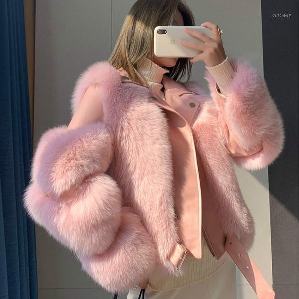 

women's fur & faux winter coat women real clothes 2021 korean fashion long parka abrigo mujer 9816 yy22391, Black
