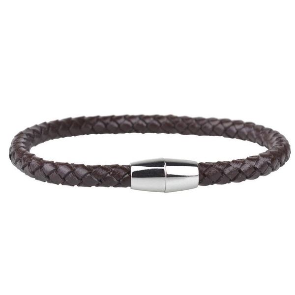 

men's magnetic buckle bracelet leather rope bracelet genuine leather woven hand strap men's jllotb