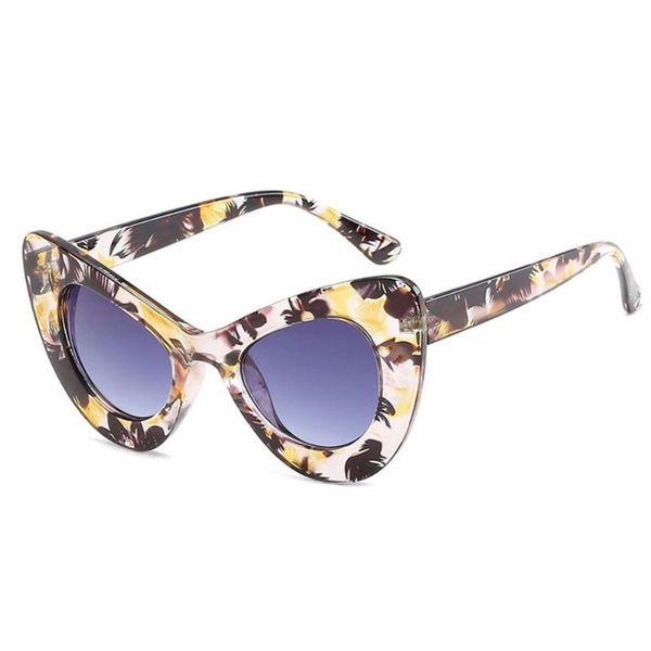 

sunglasses laura fairy fashion cateye women eyebrow design uv400 sun shade glasses lunette de soleil femme 2021, White;black