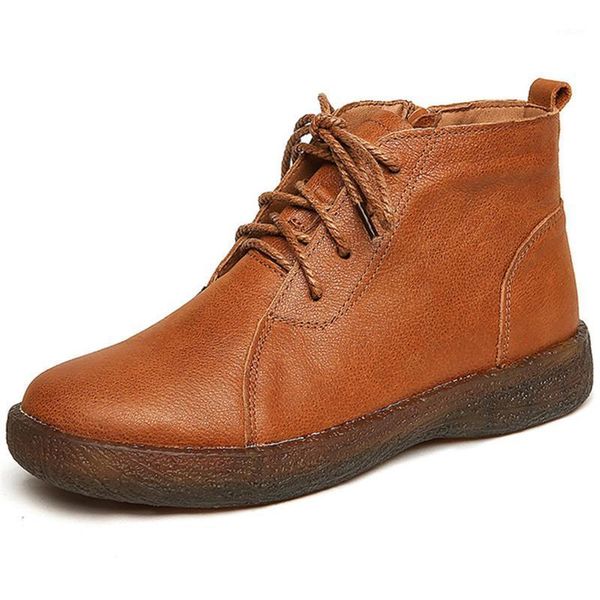 

the new ms boots, leather cowhide eleusine indica soft bottom flat-bottomed leather boots casual women riding boots1, Black