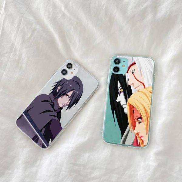 

3naruto cartoon cute japane animation sasuke transparent mobile phone box def 11 12 mini pro xs max 8 7 6 6s plus x 5s se 2020 xrcf1