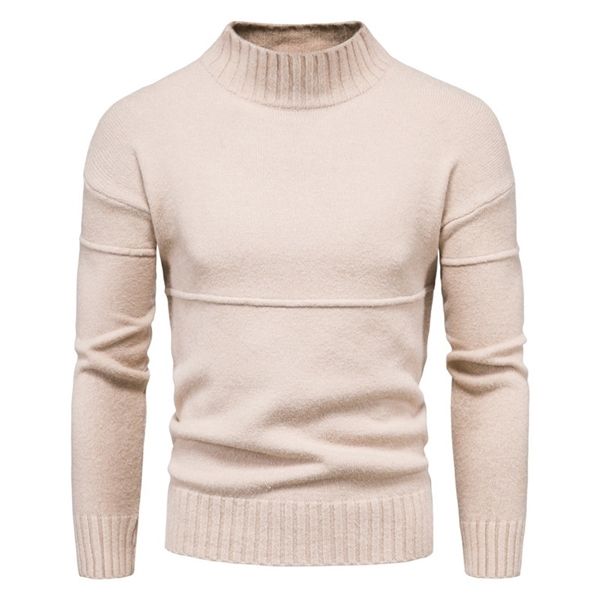 

mens slim fit turtleneck sweater casual cashmere knitted pullover sweaters men solid color business casual knitwear men clothing, White;black
