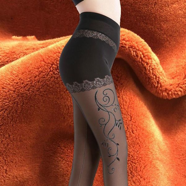 

winter women push up leggings punk woman clothes activewear warm leggings kawaii drop shipping good quality, Black