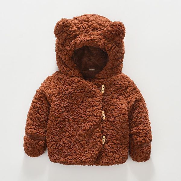 

winter warmly add wool jacket new clothing for baby girls boys coat solid hooded jacket autumn kid outerwear children clothes1, Blue;gray