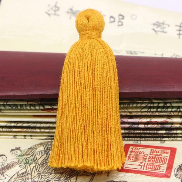 

6cm short obesity tassel 100 cotton tassels ornament pendant diy handmade tassel dress garment home textile accessories 10pcs h jllhut