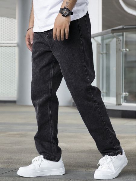 

men slant pocket jeans w76p#, Blue