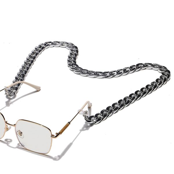 

2021 acrylic plastic silver color punk mask chain landyard fashion eyeglass chain sunglasses holder h jllskh