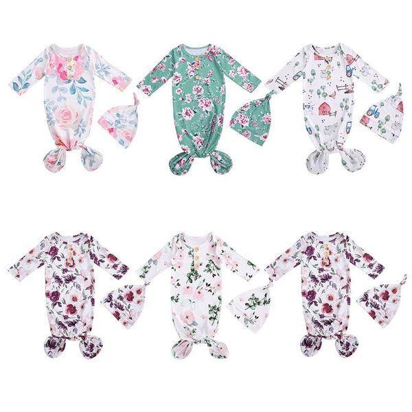 

newborn baby floral swaddle blanket toddler girl boys receiving blanket infant swaddle wrap hat 2pcs