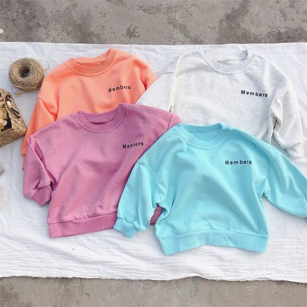 

3193 new children's clothing spring boys' and girls' letter printing sweatershirt children pullovers long sleeve for kids y2, Blue