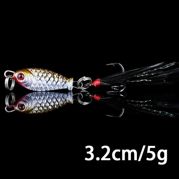 

qxo 4pcs/lot fishing lures small jig tinsel metal minnow goods for fishing noeby winter swimbait hard sea river whopper plopper jllgrx
