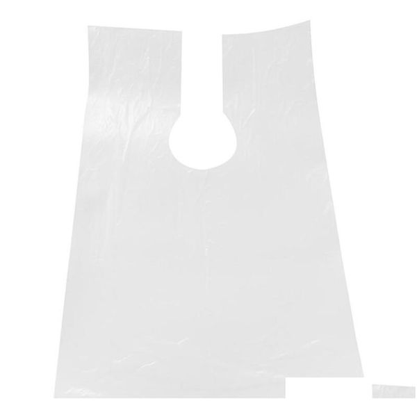

100pcs/set transparent apron disposable waterproof hair cape hairdressing cutting hair cloth salon barber gown c qylgnd sweet07