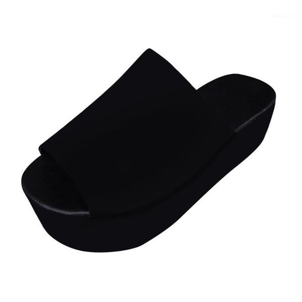 

sagace outdoor flip flop summer women flat non-slip beach slippers waterproof platform leopard platform slipper thick bottom1, Black