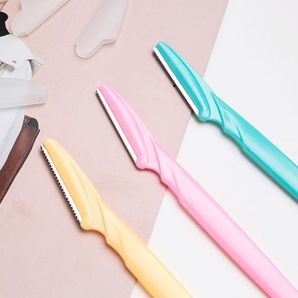 

10pcs women's razors makeup facial eyebrow lip razor hair remover sharp stainless steel cutting knife safety razor