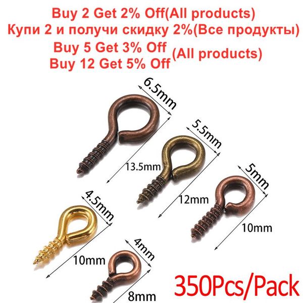 

350 шт. мини винтовые глазовые булавки жемчужные бусины винтовые резьбовые крючки головки крючки для браслета diy серьги ювелирные изделия д, Silver