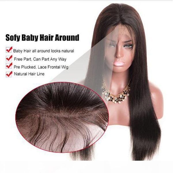 

no bad smell womens wig set european and american wig front lace chemical fiber wig black long straight hair hand-woven doll hair bangs ture