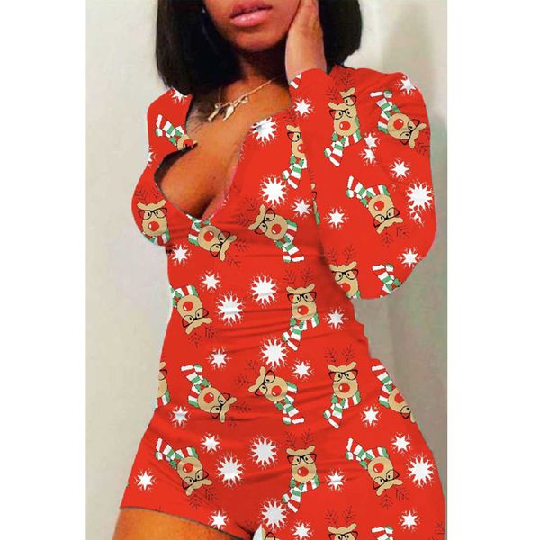

christmas 2020 women's long sleeve pajamas shorts pajamas casual pajamas women's christmas clothing, White;black