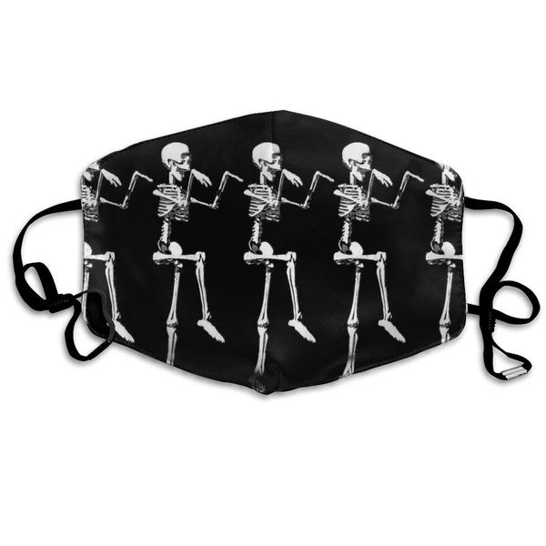 

durable polyester mouth face cover mask, fashion outdoor half face masks, funny skeleton skull washable & recycling healthy face mask