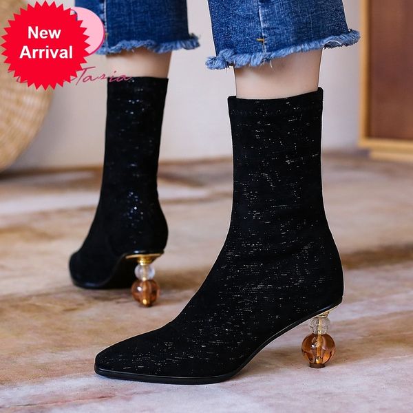 

2021 the new new fashion female toe foot weird high heels women fall boots women's everyday shoes ap92, Black