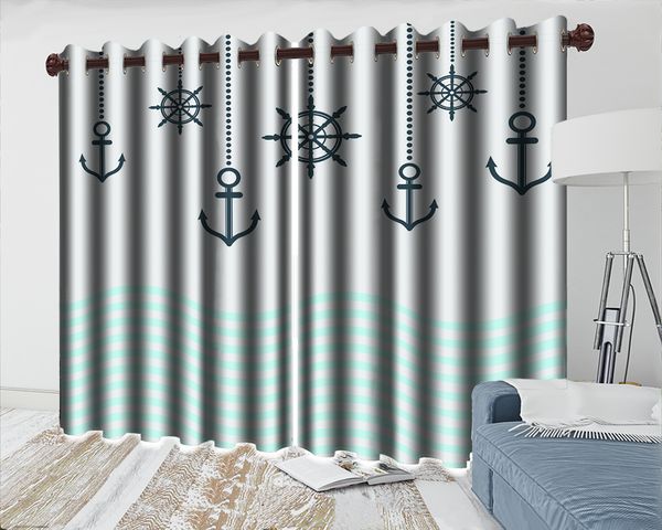 

3d curtain window europen kitchen curtains beautiful rudder illustration 3d digital printing hd practical beautiful curtains
