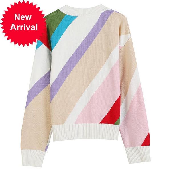 

2021 new autumn and winter of new women pullover track sleeve long contrast striked gold loose line clothes 16ze, White;black