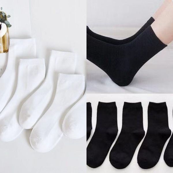 

новый стиль мужского спорт осенью средний и wintersimple и модных сплошного цвета средней трубки носков полиэстера хлопок дышащих носки kvy, Black