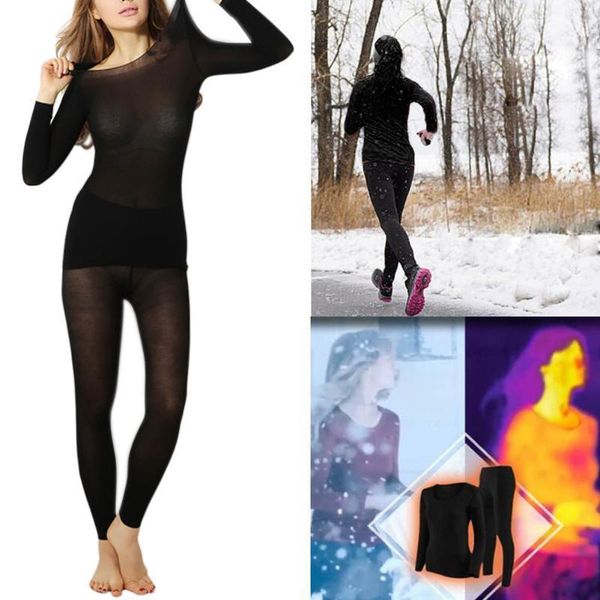 

thermal underwear seamless elastic thermal inner wear ultra-thin autumn clothes women body shaping 2020 winter underwear j551, White
