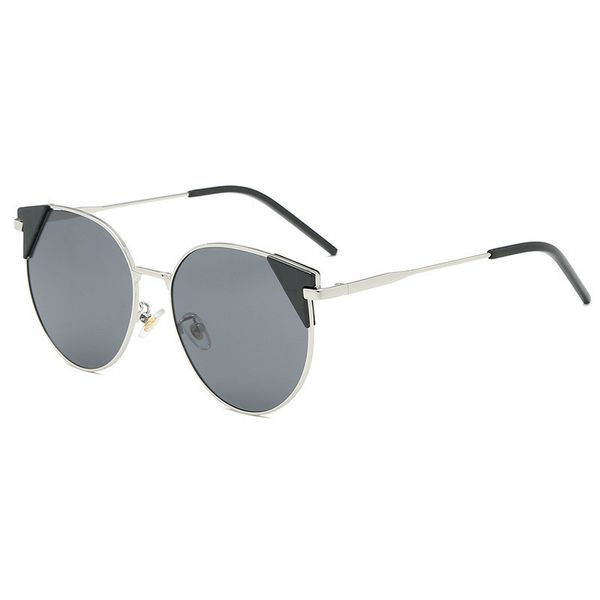 

fashionable versatile men and women's sun glasses retro cat's eye sunglasses personality trend street shooting woman sunglasses, White;black