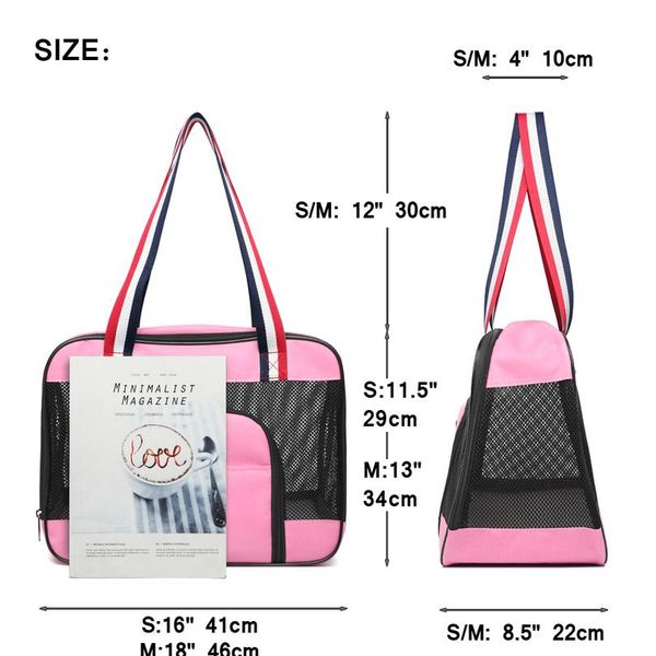 

portable dog carrier bag breathable mesh pet puppy travel bag backpack outdoor shoulder bag for small dogs cats chihuahu jllvpu