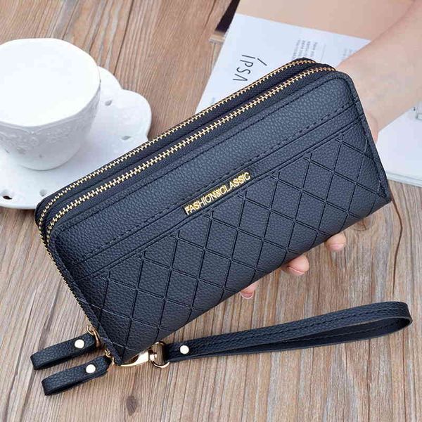 

long women wallet female wallets tassel wallet card holder wallets female pu leather clutch money bag pu leather wallet, Red;black