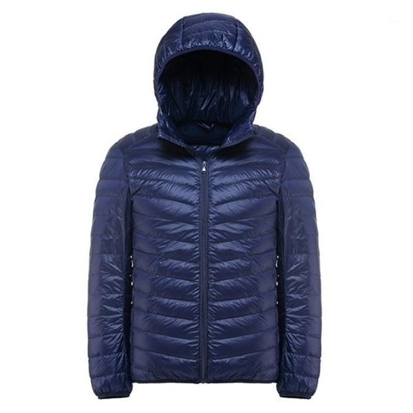 

men's lightweight casual jacket autumn winter warm portable hooded parka coat ultralight windproof white duck downs jackets 4xl1, Black;brown