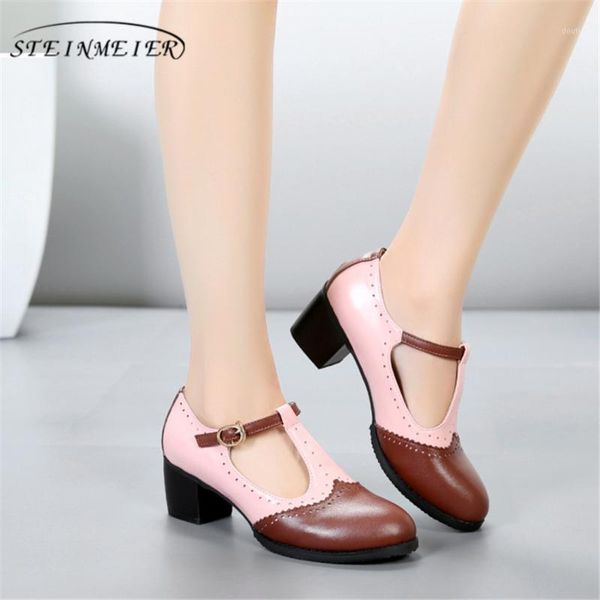 

dress shoes genuine leather summer oxford sandals big woman us 9.5 round toe handmade pink black brown 2021 oxfords for women1