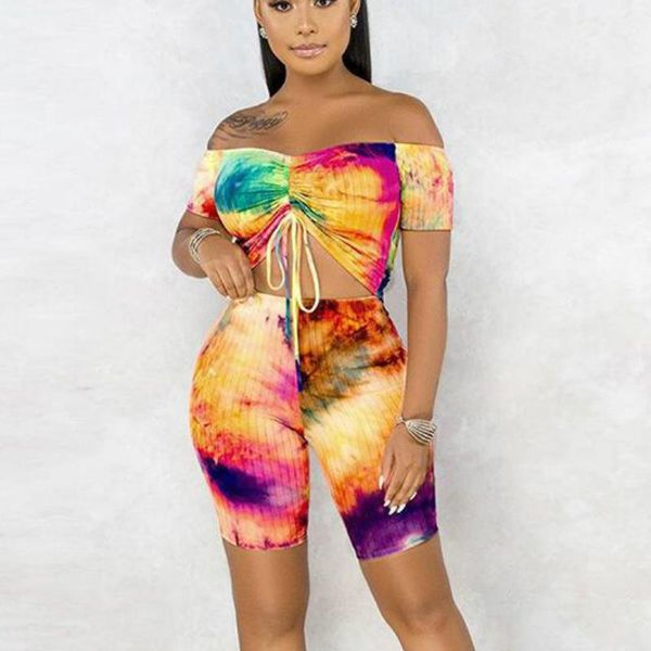 

yoga outfits suits women gym clothes spring fitness set tie-dye jogging sets jumpsuits running sportswear workout outfit, White;red
