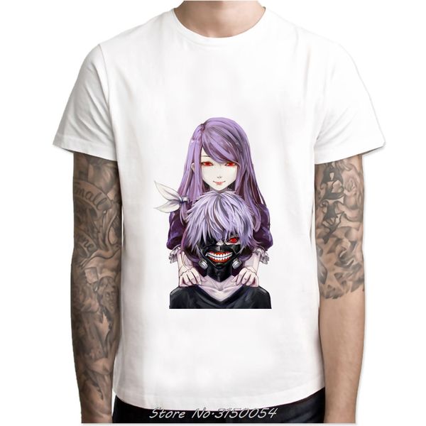 

tokyo ghoul men graphic camisetas white letters for male comfortable boy short sleeve printed hoodie designers t shirts sweatshirt
