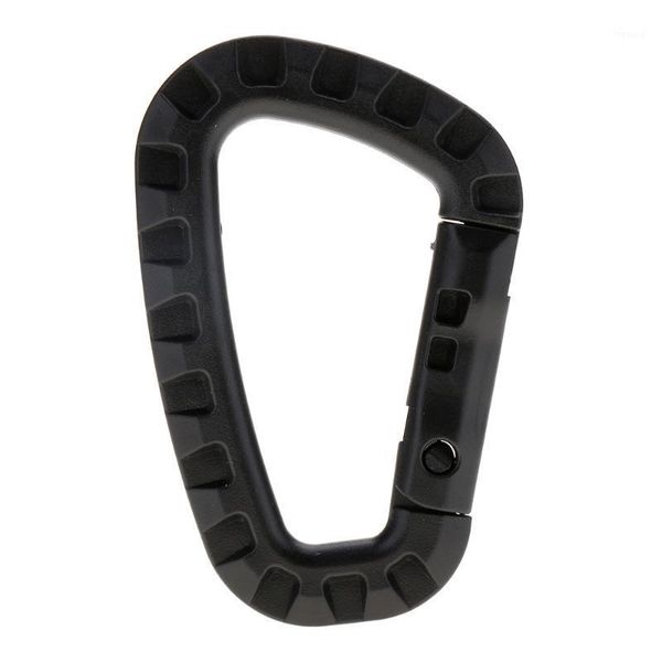 

outdoor camping plastic steel carabiner d shape key ring clip buckle snap hook1