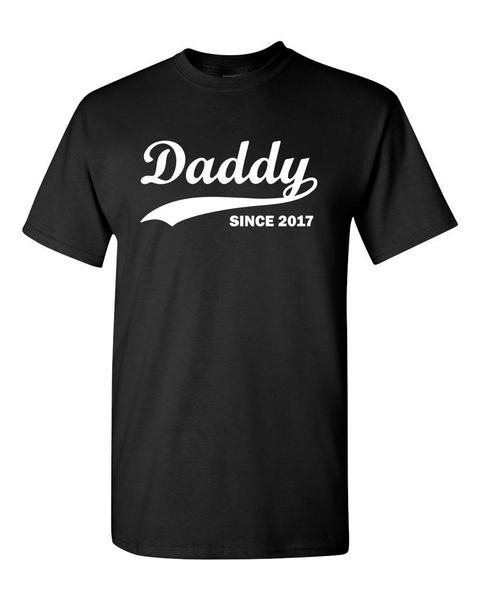 

daddy since 2017 fathers day gift baby shower reunion dad tee t shirt 2017 short sleeve t shirts man sport hooded sweatshirt hoodie