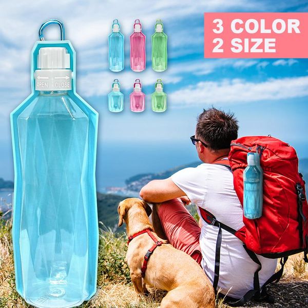 

dog water bottle foldable plastic pet puppy drinking feeder cup portable outdoor travel dog cats bowl perro for small la sqcxff