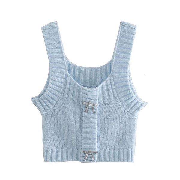 

2021 new women fashion sweet exquisite bowknot decoration sweaters vintage v neck side vents female waistcoat chic jumper, White;black