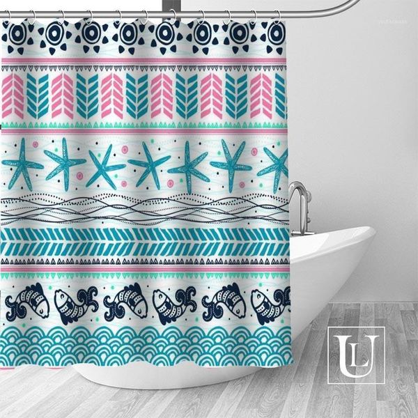 

shower curtains custom bohemia pattern curtain large european&american style print edition polyester curtain1
