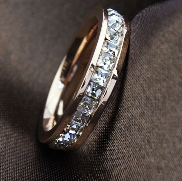 

simulated genuine 18k rose ct gold filled diamond ring size 8 9, Silver