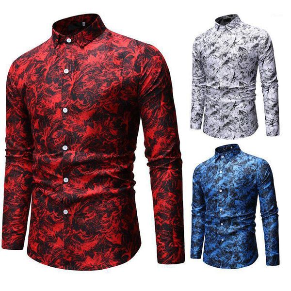 

newly men modern long sleeves shirt clothing fashion printed shirt fif661, White;black