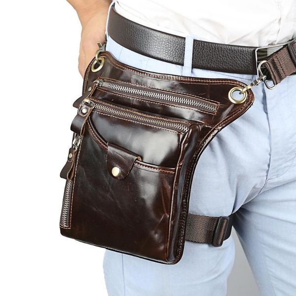 

meigardass genuine leather thigh drop leg bag men motorcycle bags fanny pack male belt waist bags travel shoulder messenger bag1