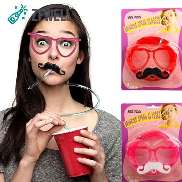 

glasses eye zfwell funny 1pcs straw love creative contact game wedding props shooting decorative party supplies75