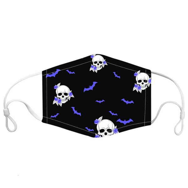 

in stock kids halloween party protective pumpkin skull cotton masks pm2.5 washable face mouth cover 8axish