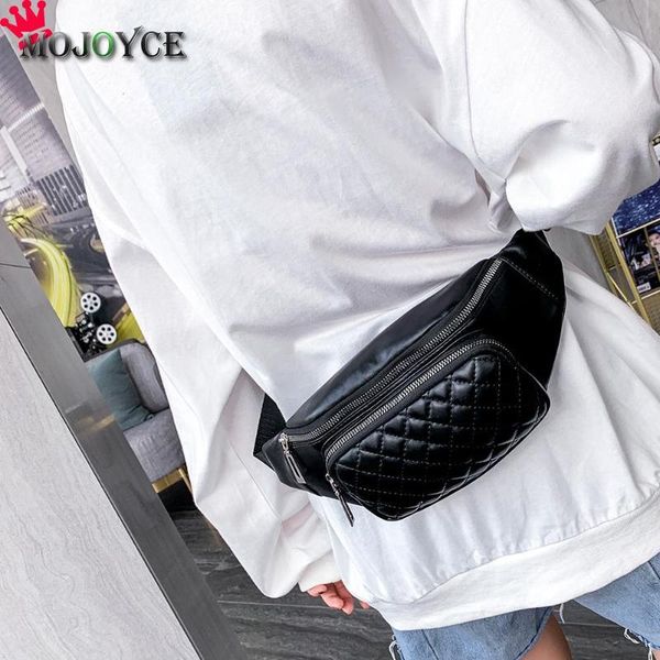 

2020 new women waist bag packs leather belt chest bag ladies chest waist bags phone evening party cltuch bags hip packs