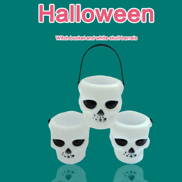 

halloween ghost festival haunted house character dress up props cos portable skull black witch pot medicine candy pots f3802