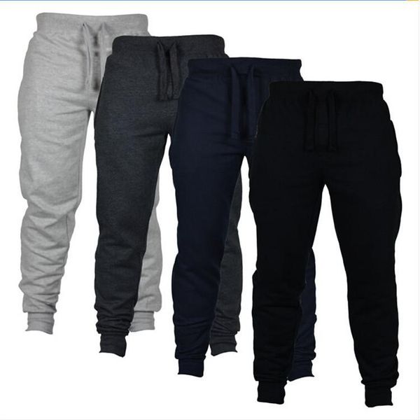

men's pants mens joggers casual fitness men sportswear tracksuit bottoms, Black