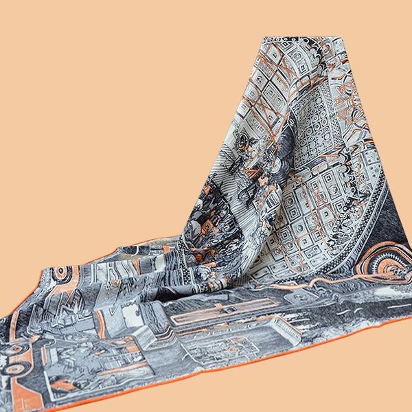 

huajun 2 store|| fall/winter men's scarf "rock band" oversized velvet square scarf herringbone weave printed shawl y201007, Blue;gray
